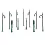 11x lampadaires et feux de circulation - HO 1/87 - WOODLAND SCENICS D248