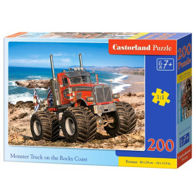 Monster Truck on the Rocky Coast - Puzzle 200 pièces - CASTORLAND