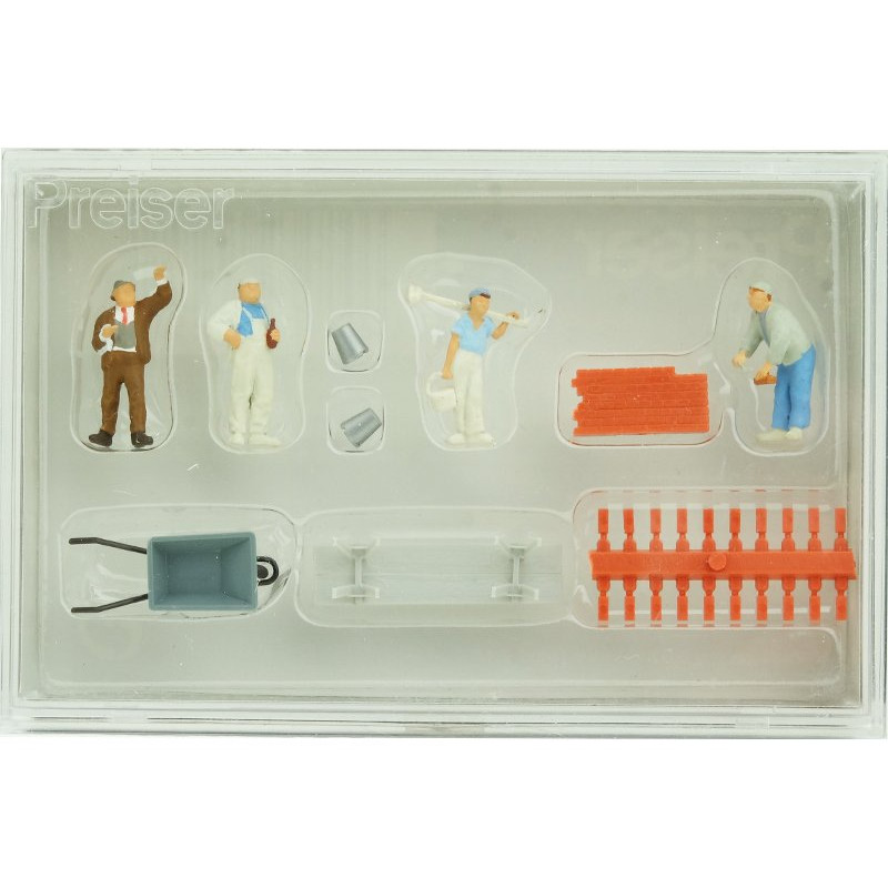 Maçons et accessoires - HO 1/87 - PREISER 10251