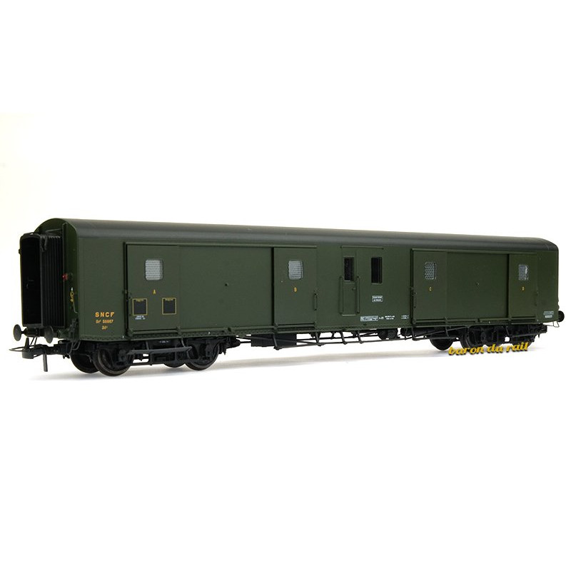 Fourgon à bogie ex-PLM SNCF avec feux - Ep. III - HO 1/87 - REE VB-362