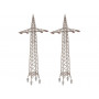 2 pylônes du réseau de traction - HO 1/87 - FALLER 120377