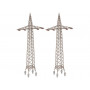 2 pylônes du réseau de traction - HO 1/87 - FALLER 120377