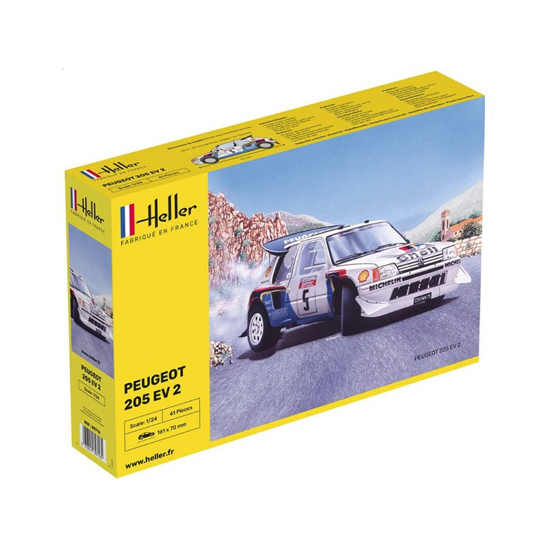 Peugeot 205 EV 2 - échelle 1/24 - HELLER 80716
