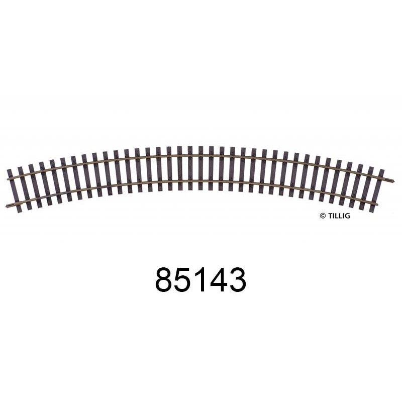 1x rail courbe, 30°, rayon 484 mm Elite code 83 - TILLIG 85143