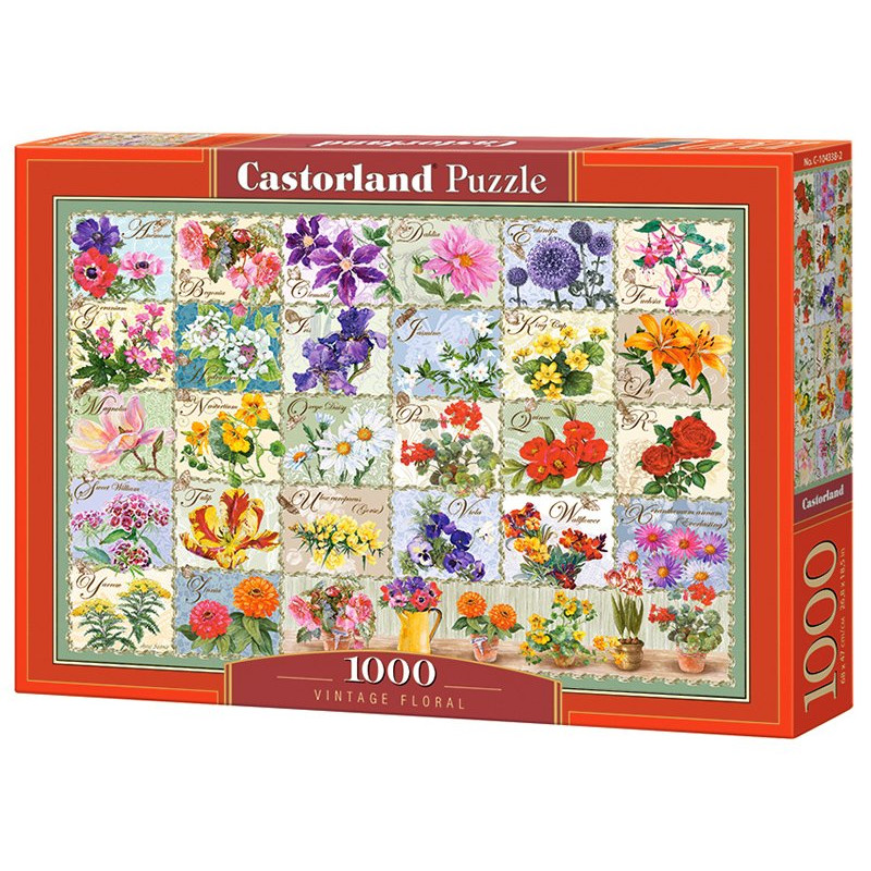 Vintage Floral - Puzzle 1000 pièces - CASTORLAND