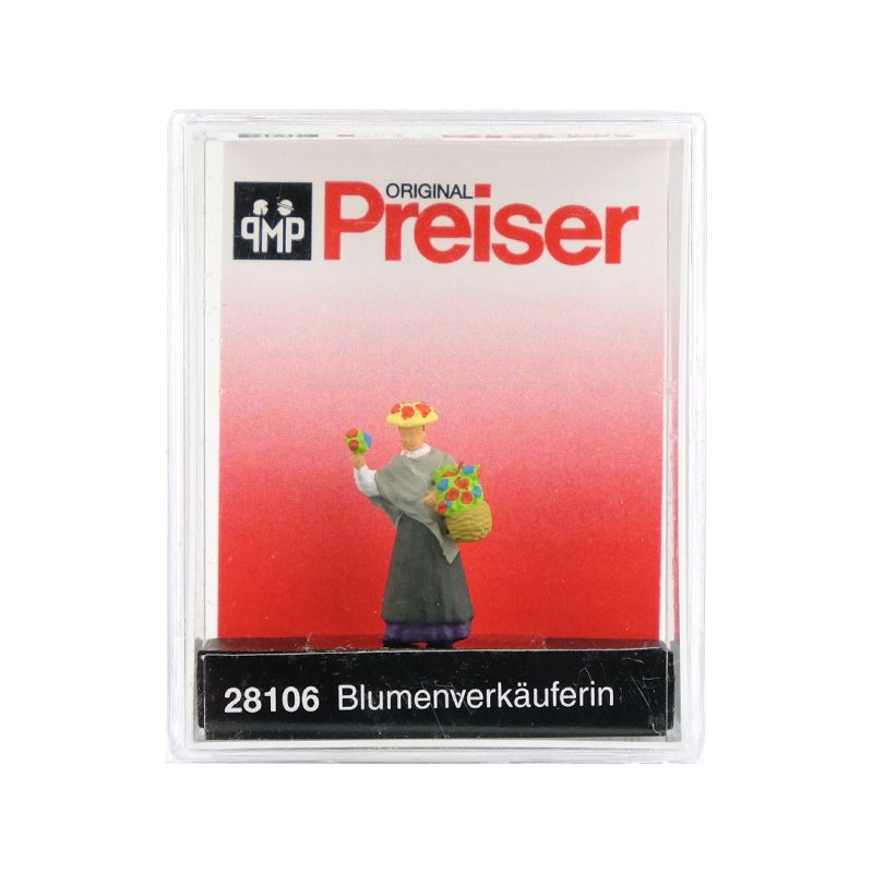 Femme avec pannier de fleurs - HO 1/87 - PREISER 28106