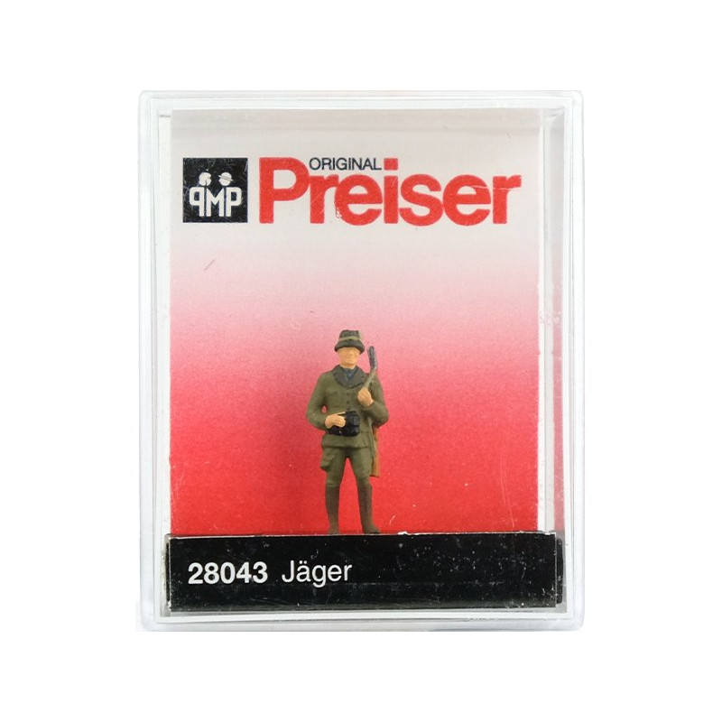 Chasseur avec fusil sur l'épaule - HO 1/87 - PREISER 28043