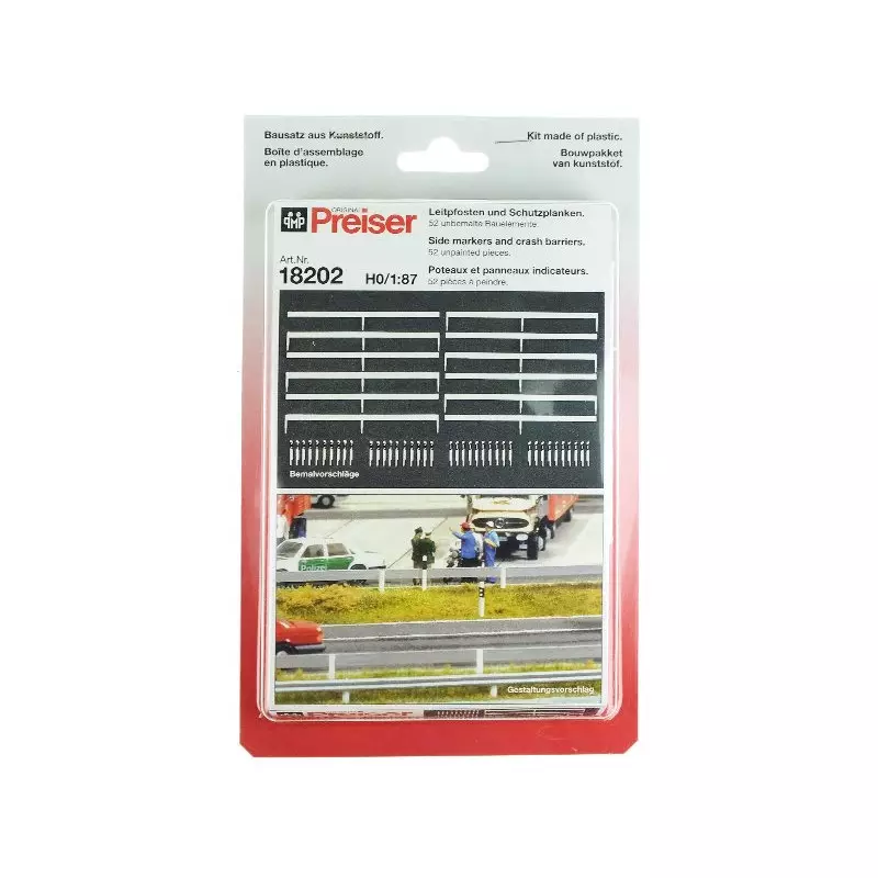 Glissière De Sécurité Pour Modélisme H0 - Lot De 1 Mètre, échelle 1/87, Grise, Neuve