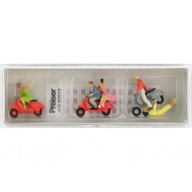 Vespa et conducteurs - HO 1/87 - PREISER 10607