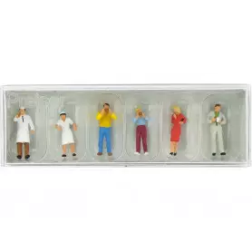 Personnages au snack - HO 1/87 - PREISER 10109