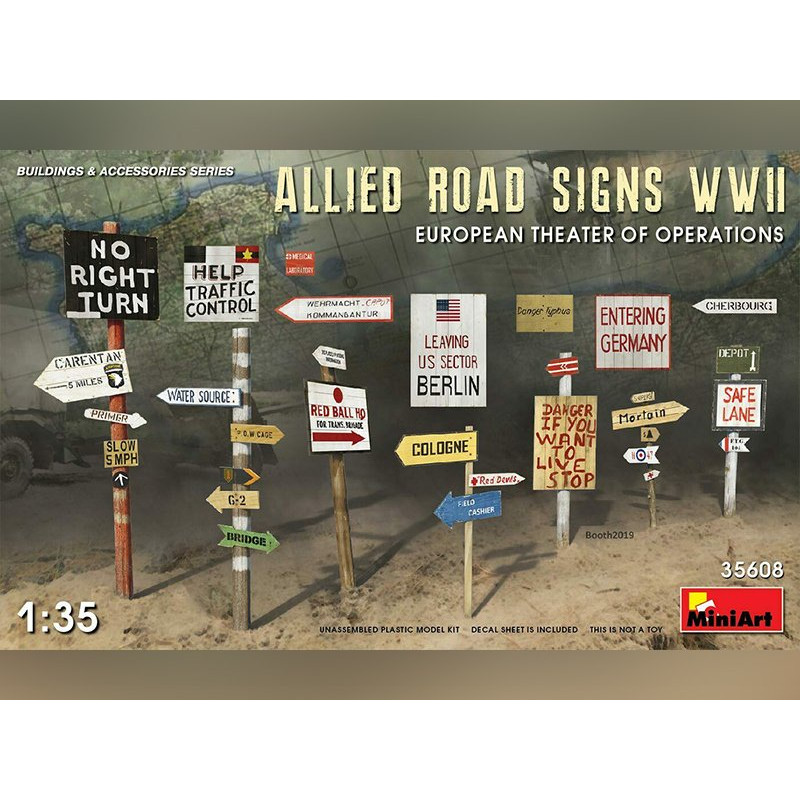 Panneaux routiers alliés WWII - échelle 1/35 - MINIART 35608