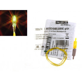 Ampoule micro câble, vert - FALLER 180674
