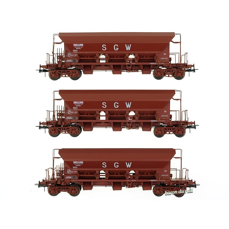 Set 3x wagon trémie F70 Eads « SGW » ép. IV SNCF - HO 1/87 - REE WB-667