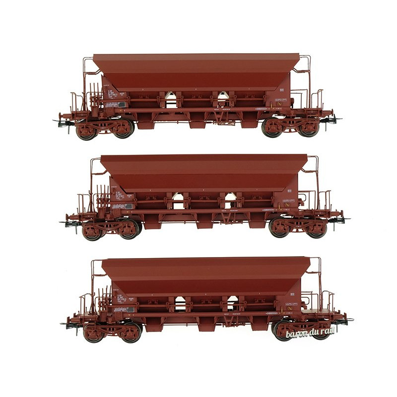 Set 3x wagon trémie F70 Eads ép. IV SNCF - HO 1/87 - REE WB-670