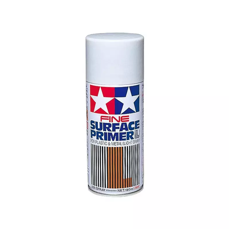 Primer de surface apprêt fin gris aérosol 180 ml - TAMIYA 87064