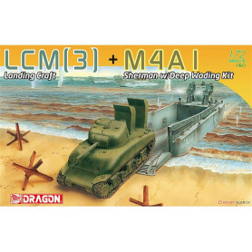 Barge débarquement LCM(3) et M4A1 Sherman WWII - 1/72 - DRAGON 7516