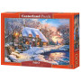 Winter Cottage - Puzzle 500 pièces - CASTORLAND