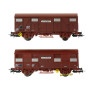 2x wagons couverts «Fret-Express» SNCF ép. IV - HO 1/87 - JOUEF HJ6187