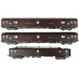 3x voitures postale brun PTT - ép IV - HO 1/87 - 40421 LS Models
