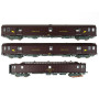 3x voitures postale brun PTT - ép IV - HO 1/87 - 40422 LS Models
