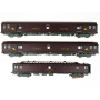 3x voitures postale brun PTT - ép IV - HO 1/87 - 40422 LS Models