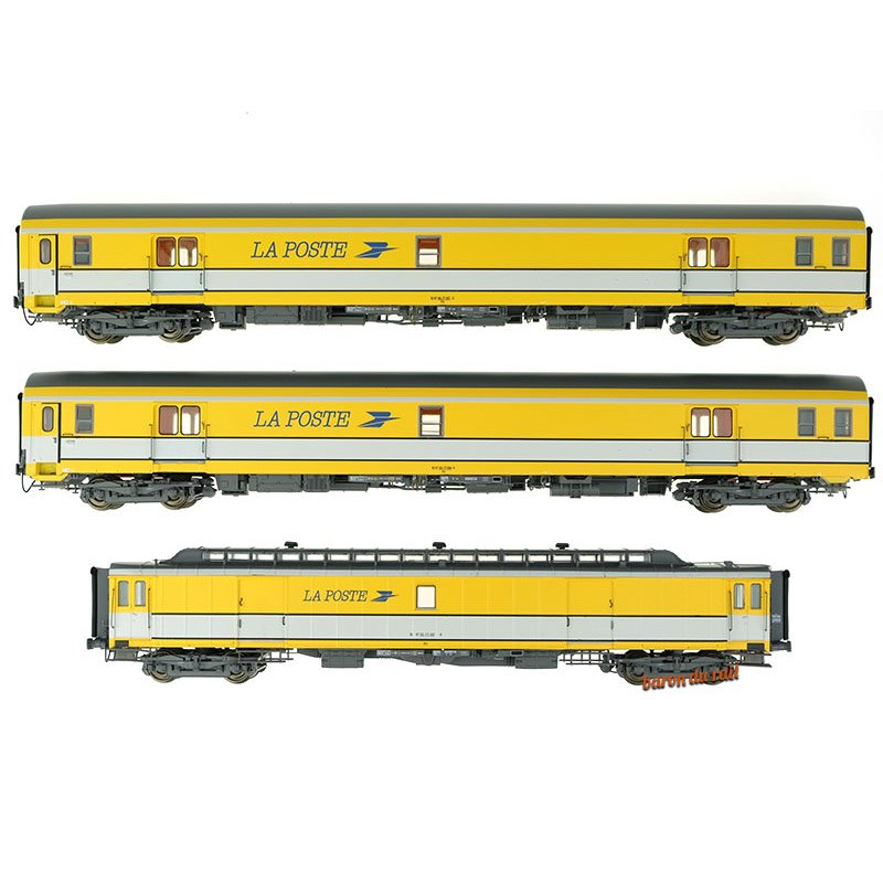 3x voitures postale jaune - ép IV - HO 1/87 - 40423 LS Models