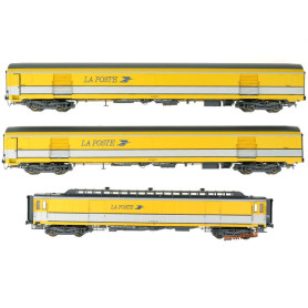 3x voitures postale jaune - ép V - HO 1/87 - 40425 LS Models