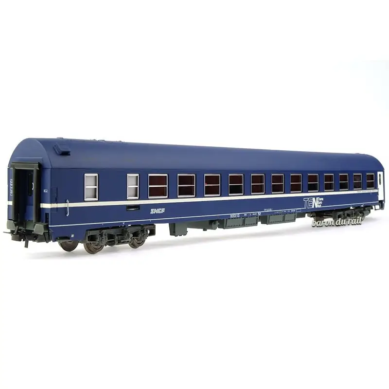 Voiture Lits MU TEN logo nouille ép. IV - SNCF - HO 1/87 - JOUEF HJ4142