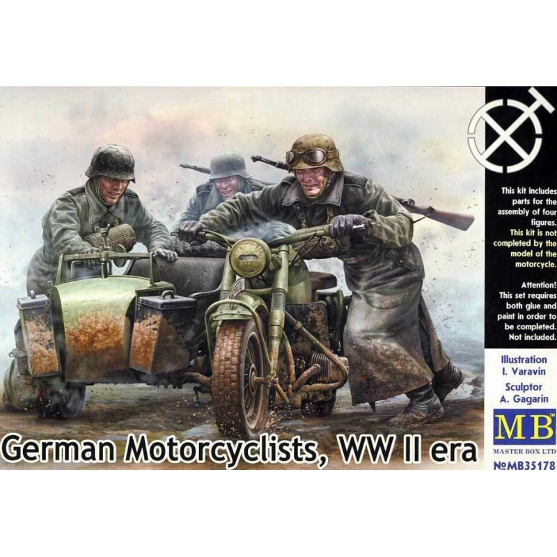 Motocyclistes allemands WWII - 1/35 - MASTER BOX 35178
