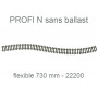 Rail droit flexible 730 mm - Profi sans ballast - N 1/160 - FLEISCHMANN 22200