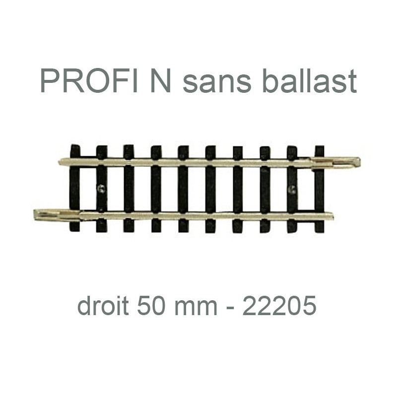 Rail droit 50 mm - Profi sans ballast - N 1/160 - FLEISCHMANN 22205