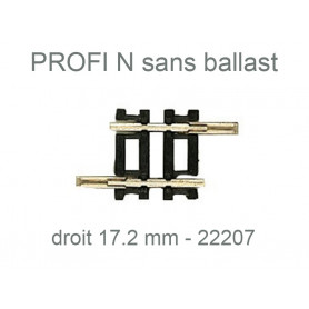 Rail droit 17.2 mm - Profi sans ballast - N 1/160 - FLEISCHMANN 22207