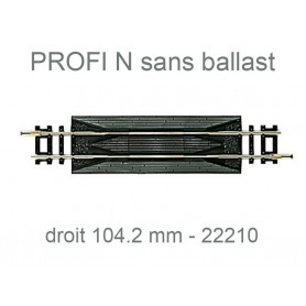 Rail droit enrailleur 104.2 mm - Profi sans ballast - N 1/160 - FLEISCHMANN 22210