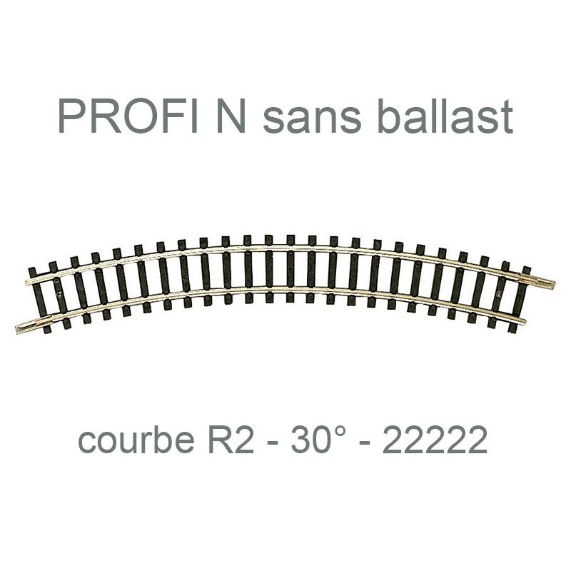 Rail courbe R2 228,2mm 30° - Profi sans ballast - N 1/160 - FLEISCHMANN 22222