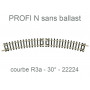 Rail courbe R3a 295,4mm 30° - Profi sans ballast - N 1/160 - FLEISCHMANN 22224
