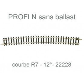 Rail courbe R8 765mm 12° - Profi sans ballast - N 1/160 - FLEISCHMANN 22228