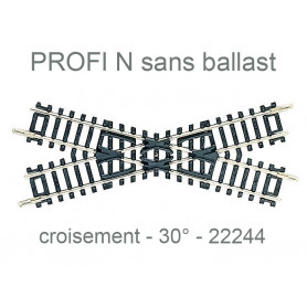 Croisement 104,2mm 30° - Profi sans ballast - N 1/160 - FLEISCHMANN 22244