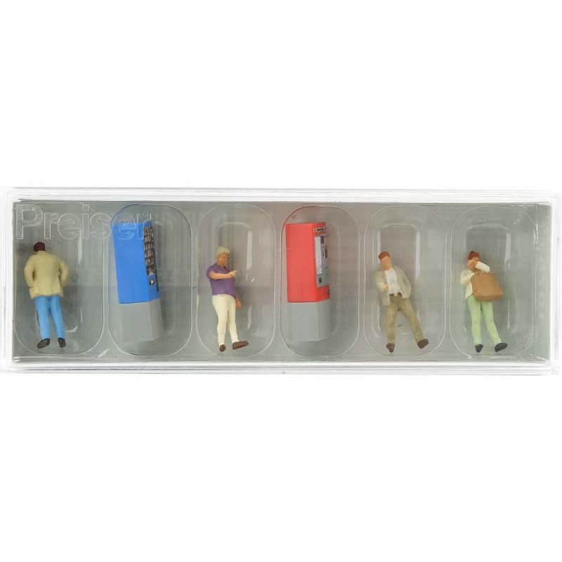 Personnages au distributeur automatique - HO 1/87 - PREISER 10751