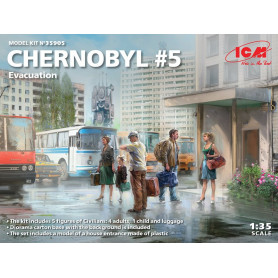 Chernobyl set 5 - 5 figurines Evacuation - échelle 1/35 - ICM 35905