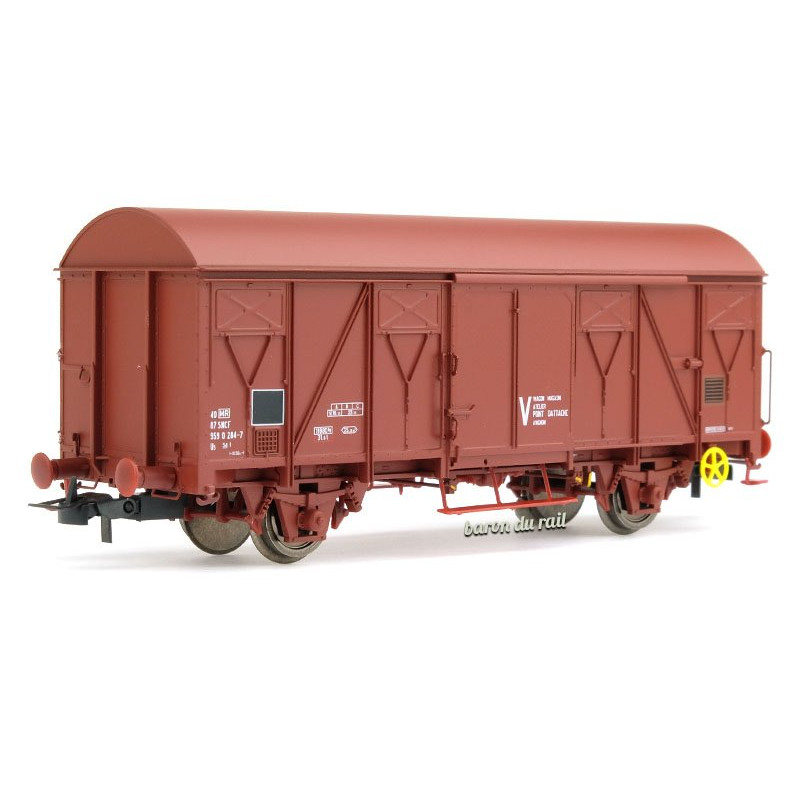 Wagon couvert à 2 essieux Us SNCF ép. IV-V - HO 1/87 - JOUEF HJ6190