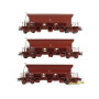 Set 3x wagon trémie F70 Uas ép. IV-V SNCF - HO 1/87 - REE WB-679