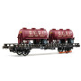 Wagon UFR Biporteur citernes rondes CECI ép III - HO 1/87 - REE WB-614