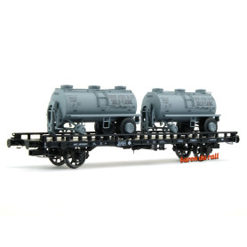Wagon UFR Biporteur citernes rondes SULLY-FLAYAC ép III - HO 1/87 - REE WB-616