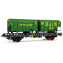 Wagon UFR Biporteur remorques SOTRALEST ép III - HO 1/87 - REE WB-620