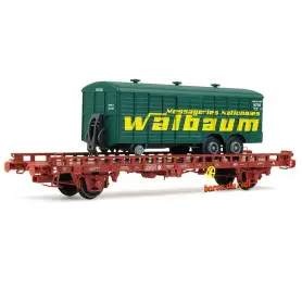 Wagon UFR Biporteur remorques WALBAUM ép IV - HO 1/87 - REE WB-621
