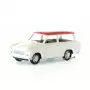 Trabant P601 blanche à toit rouge - HO 1/87 - BUSCH 53209