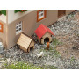 2x niches pour chiens - HO 1/87 - FALLER 180309