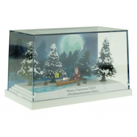 Diorama de Noël, Père-Noël sur un canoë - HO 1/87 - BUSCH 7618