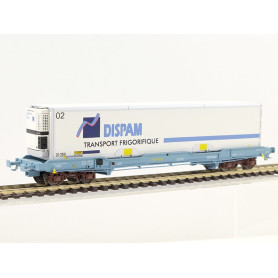 Wagon porte conteneur DISPAM époque V - HO - LS Models 30309