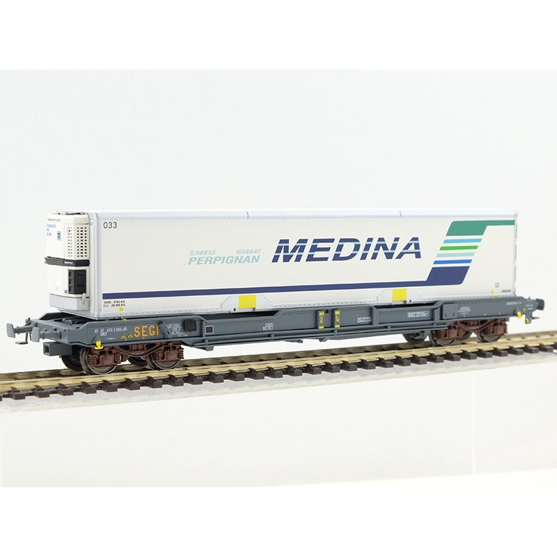 Wagon porte conteneur MEDINA époque IV - HO - LS Models 30312